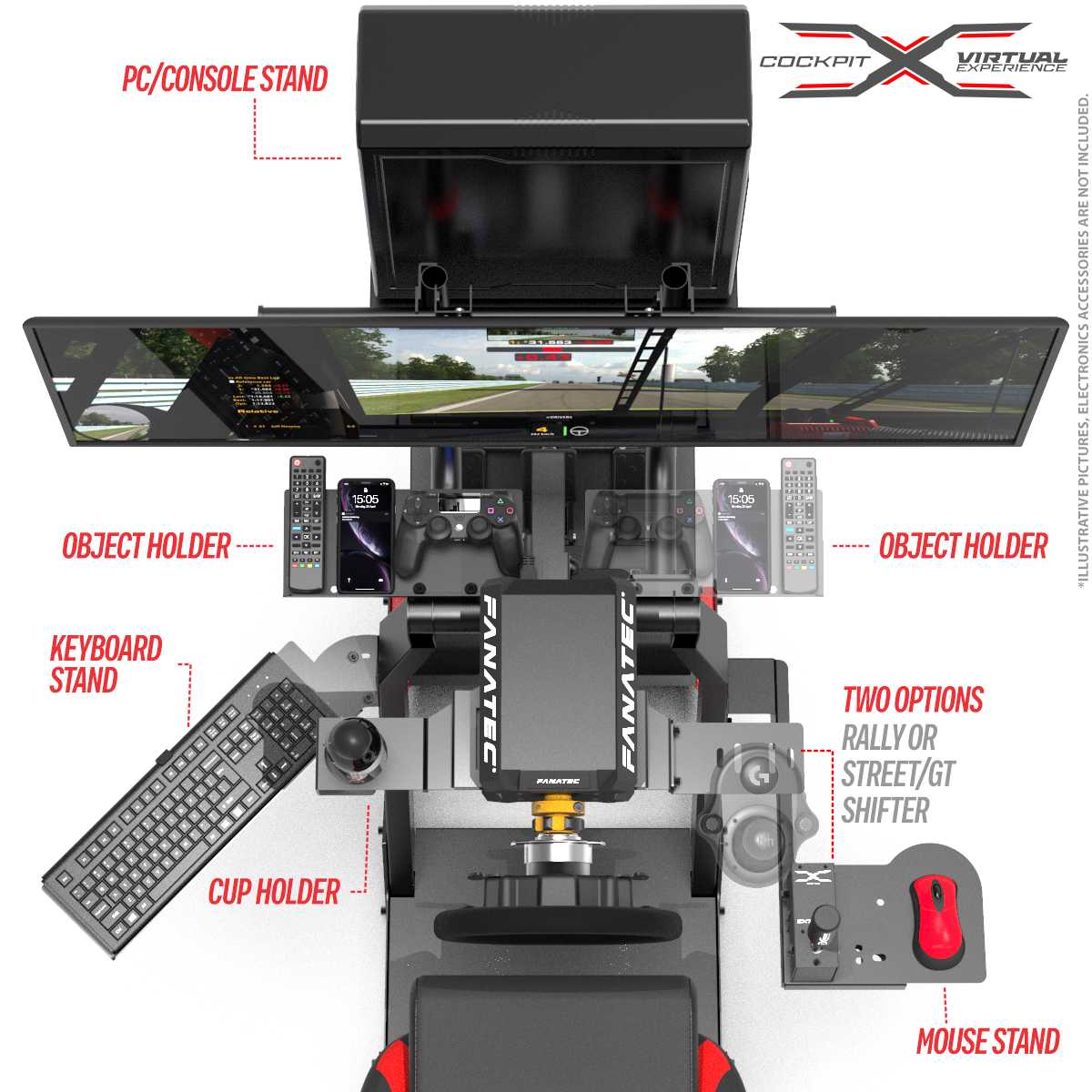 Sim Racing Cockpit Virtual Experience 3.0 Full Accessories