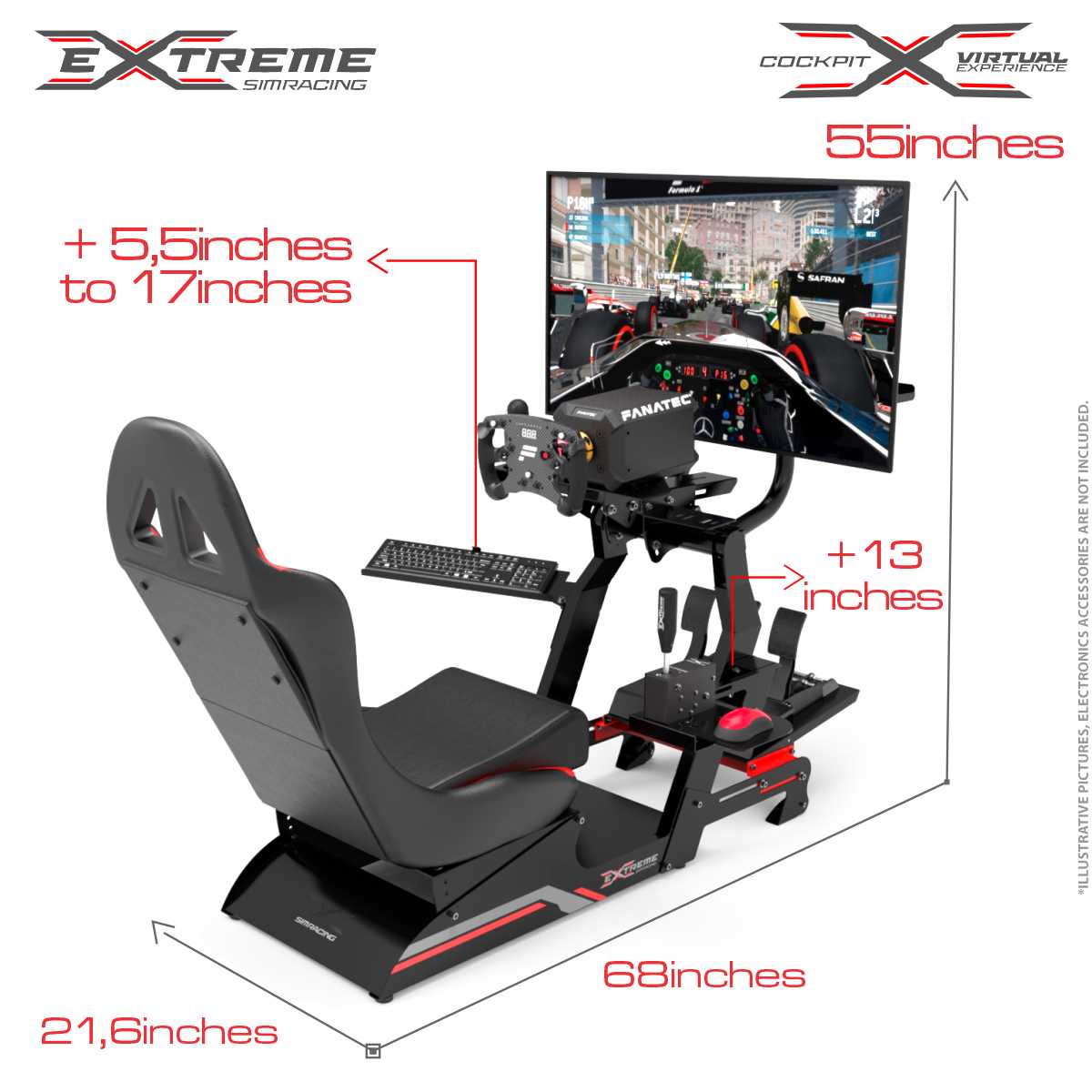 Sim Racing Cockpit Virtual Experience 3.0 Full Accessories