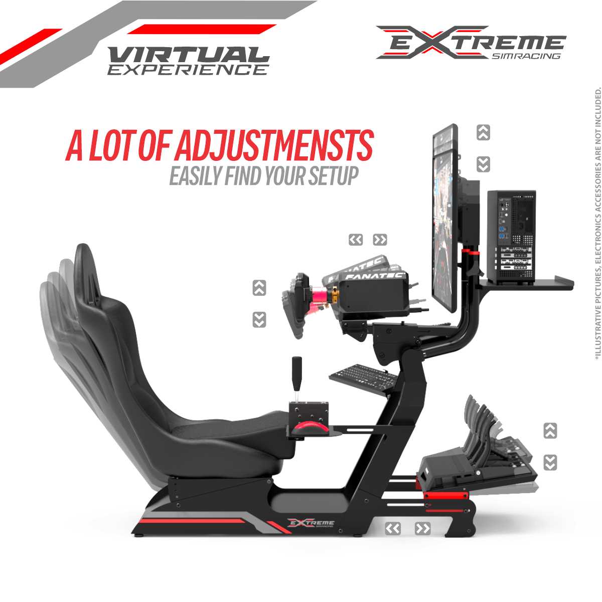 Sim Racing Cockpit Virtual Experience 3.0 Full Accessories